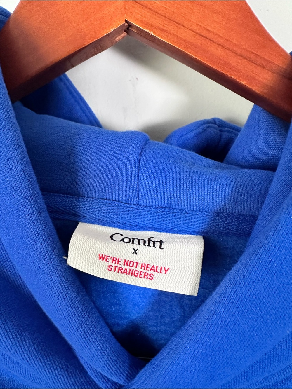 Comfrt x We're Not Really Strangers Blue Crewneck Hoodie - Picture 7 of 8